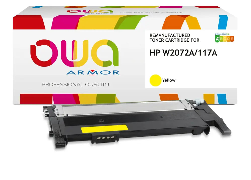 HP W2072A - Cartouche laser compatible - extra haute capacité - Jaune - Toner remanufacturé OWA