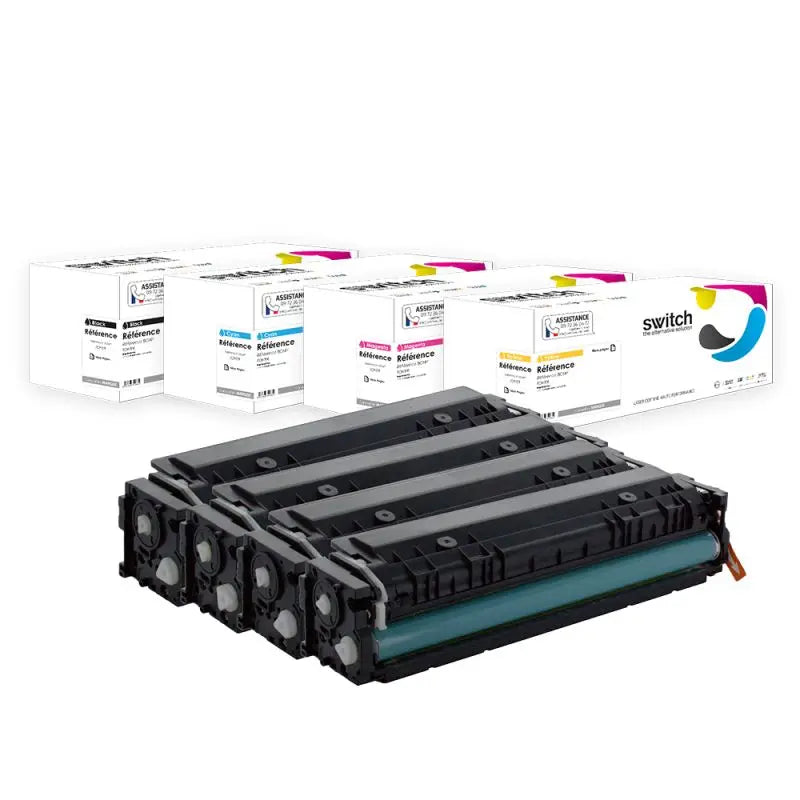 HP W2130X Toner Pack 4 Couleurs compatible équivalent à W2131X W2132X · Switch