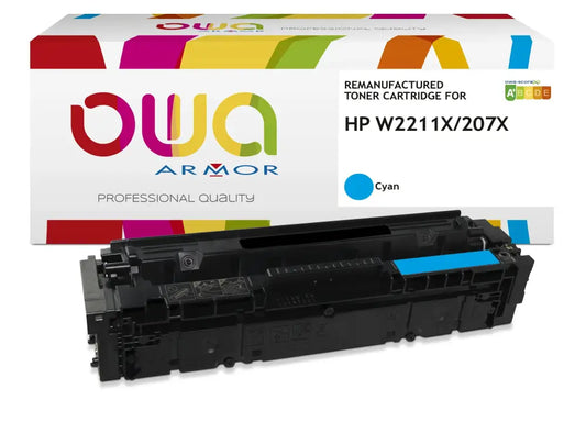 HP W2211X - Cartouche laser compatible - haute capacité - Cyan - Toner remanufacturé OWA