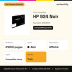 HP 924 Toner Noir compatible équivalent à W9240MC : caractéristiques