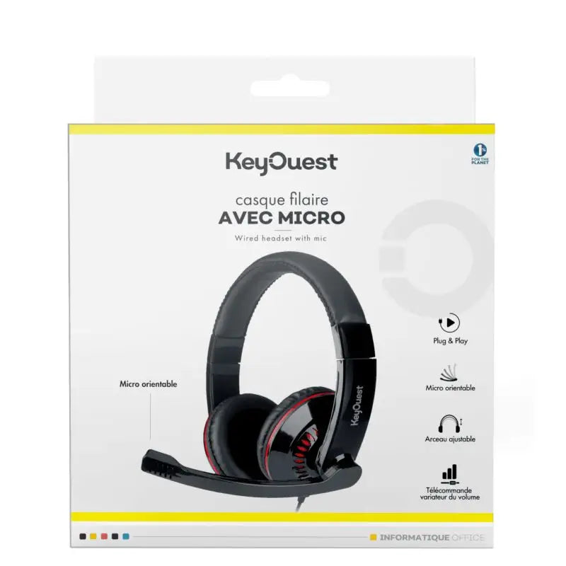 Key Ouest Casque Filaire Avec Micro - KeyOuest