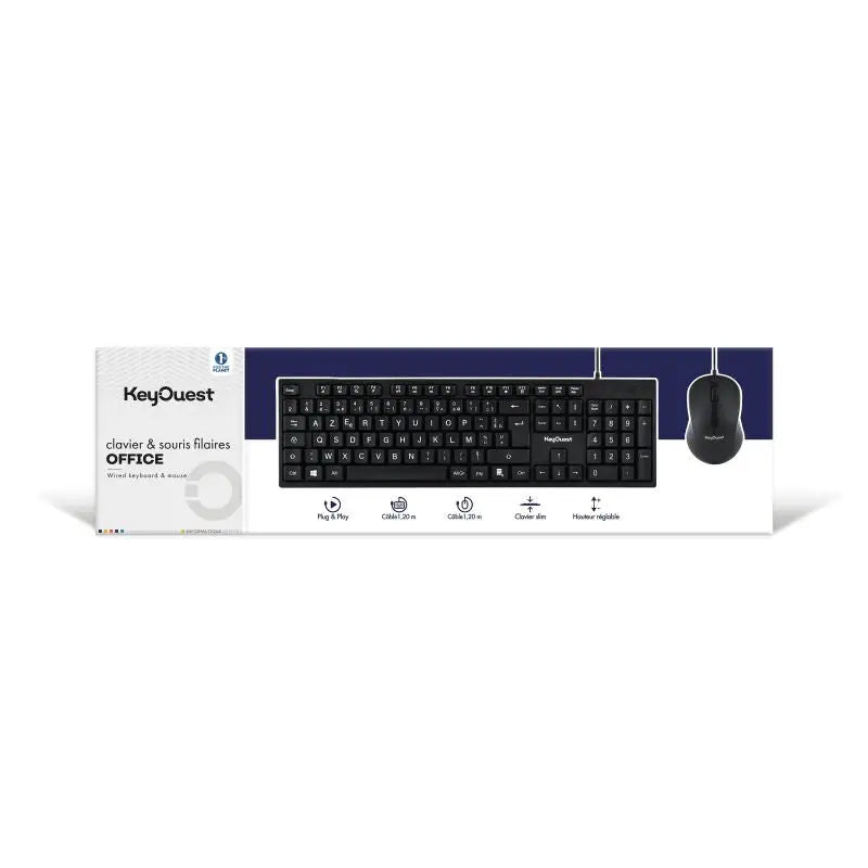Key Ouest Clavier Filaire + Souris Office - KeyOuest
