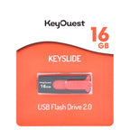 Key Ouest Clé Usb 16Go Keyslide Noir Rouge - KeyOuest