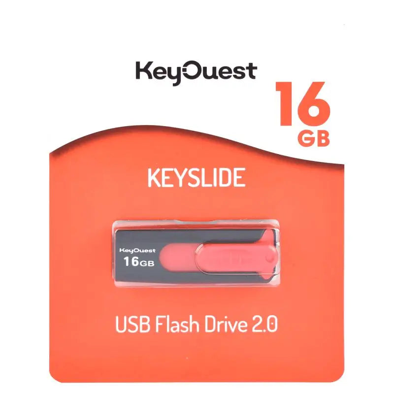 Key Ouest Clé Usb 16Go Keyslide Noir Rouge - KeyOuest