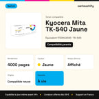 Kyocera Mita TK-540 Toner Jaune compatible équivalent à 1T02HLAEU0 · Switch : caractéristiques