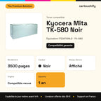 Kyocera Mita TK-580 Toner Noir compatible équivalent à 1T02KT0NL0 : caractéristiques