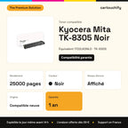 Kyocera Mita TK-8305 Toner Noir compatible équivalent à 1T02LK0NL0 : caractéristiques