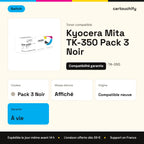 Kyocera Mita TK-350 Toner Pack 3 Noir compatible équivalent à 1T02LXN0NLC · Switch : caractéristiques