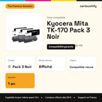 Kyocera Mita TK-170 Toner Pack 3 Noir compatible équivalent à 1T02LZ0NL0 : caractéristiques