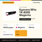 Kyocera Mita TK-8335 Toner Magenta compatible équivalent à 1T02RLBNL0, TK8335M : caractéristiques