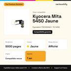 Kyocera Mita 5450 Toner Jaune compatible équivalent à 1T0C0DANL0 : caractéristiques