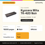 Kyocera Mita TK-420 Toner Noir compatible équivalent à 370AR010 : caractéristiques