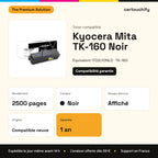 Kyocera Mita TK-160 Toner Noir compatible équivalent à 1T02LY0NL0 : caractéristiques