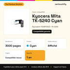 Kyocera Mita TK-5240 Toner Cyan compatible équivalent à 1T02R7CNL0 : caractéristiques