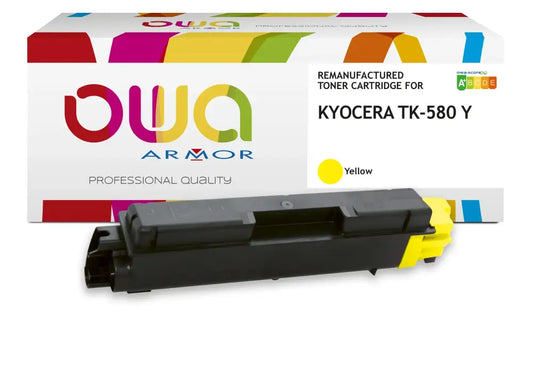 KYOCERA TK-580 Y - Cartouche laser compatible - Jaune - Toner remanufacturé OWA