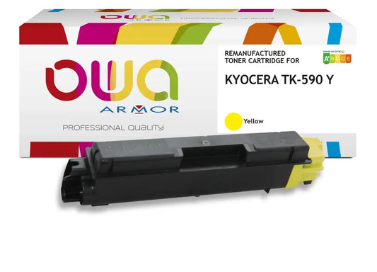 KYOCERA TK-590 Y - Cartouche laser compatible - Jaune - Toner remanufacturé OWA