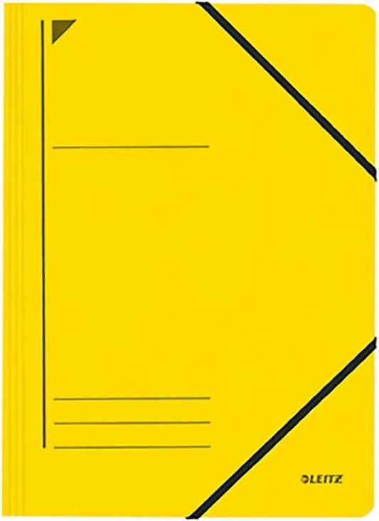 LEITZ Chemise à élastique format A4 carton jaune - Chemises & trieurs