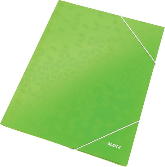 LEITZ Chemise à élastique WOW A4 carton vert - Chemises & trieurs