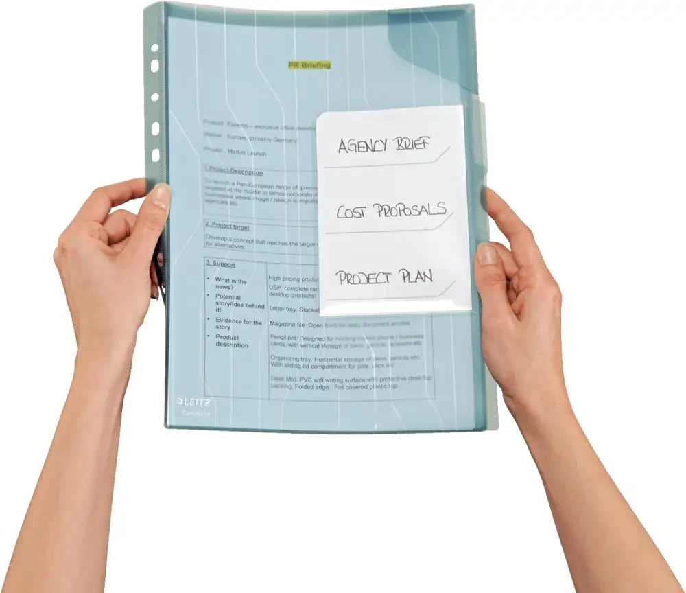 LEITZ chemise trieur CombiFile A4 PP bleu 0,20 mm - Chemises & pochettes transparentes