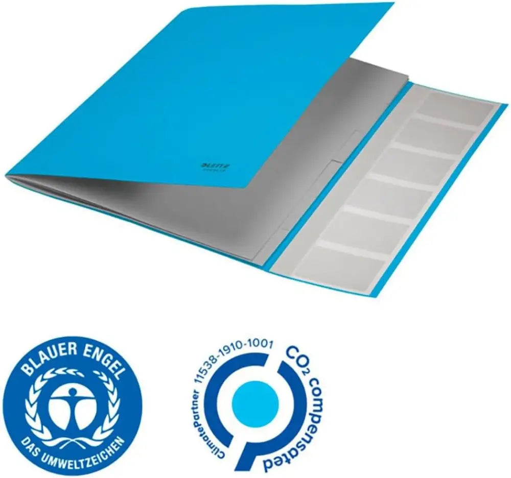 LEITZ Chemise trieur Recycle A4 carton bleu - Chemises & trieurs