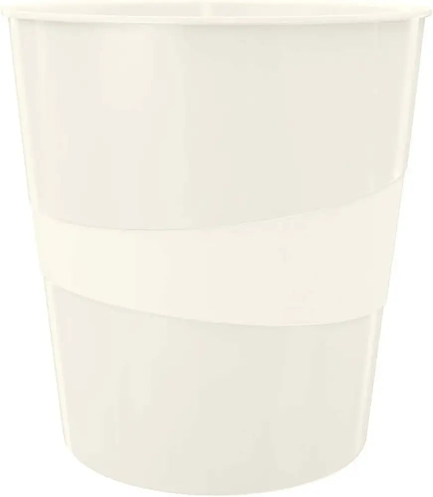 LEITZ Corbeille à papier WOW en plastique 15 litres blanc - Corbeilles