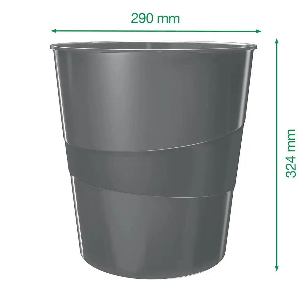 LEITZ Corbeille à papier WOW en plastique 15 litres rouge - Corbeilles