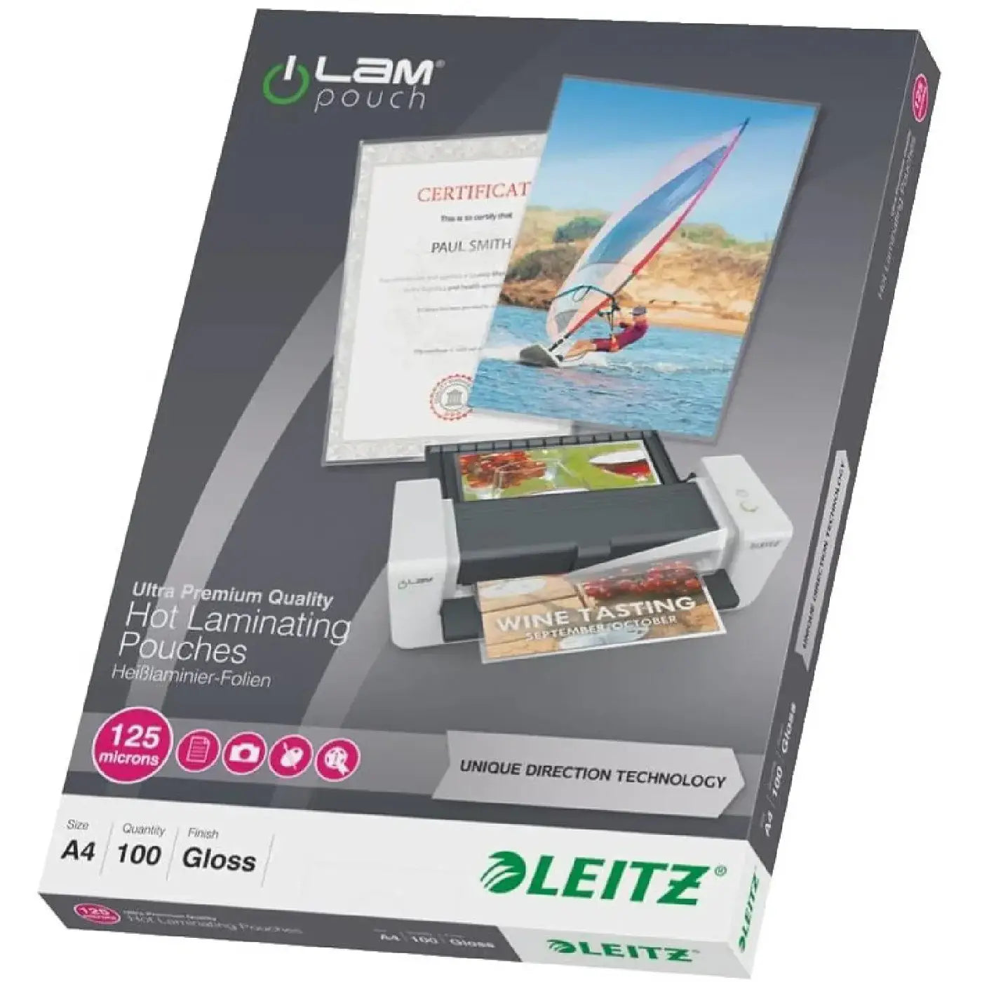 LEITZ, Pochette de plastification iLAM A4 brillant 250 - Équipement bureau > Finition documents