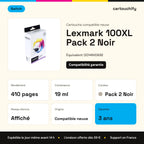 Lexmark 100XL Cartouche Pack 2 Noir compatible équivalent à 0014N1068E · Switch : caractéristiques
