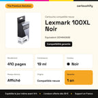 Lexmark 100XL Cartouche Noir compatible équivalent à 0014N1068E : caractéristiques