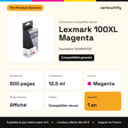 Lexmark 100XL Cartouche Magenta compatible équivalent à 0014N1070E : caractéristiques