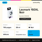 Lexmark 150XL Cartouche Noir compatible équivalent à 014N1614E · Switch : caractéristiques