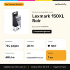 Lexmark 150XL Cartouche Noir compatible équivalent à 014N1614E : caractéristiques