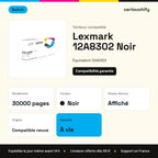Lexmark 12A8302 Tambour Noir compatible · Switch : caractéristiques