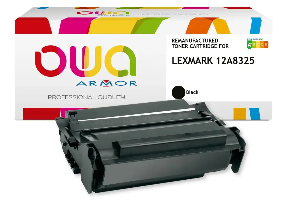 LEXMARK 12A8325 12A8425 12A8644 IBM 75P6051, Toner Noir haute capacité remanufacturé - OWA