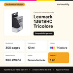Lexmark 13619HC Cartouche Tricolore remanufacturé : caractéristiques