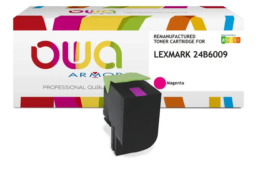 LEXMARK 24B6009 - Cartouche laser compatible - haute capacité - Magenta - Toner remanufacturé OWA