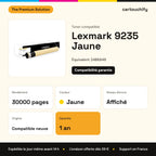 Lexmark 9235 Toner Jaune compatible équivalent à 24B6848 : caractéristiques