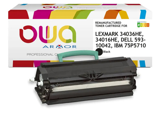 LEXMARK 34036HE 34016HE DELL 593-10042 IBM 75P5710 - Cartouche laser compatible - haute capacité - Noir - Toner