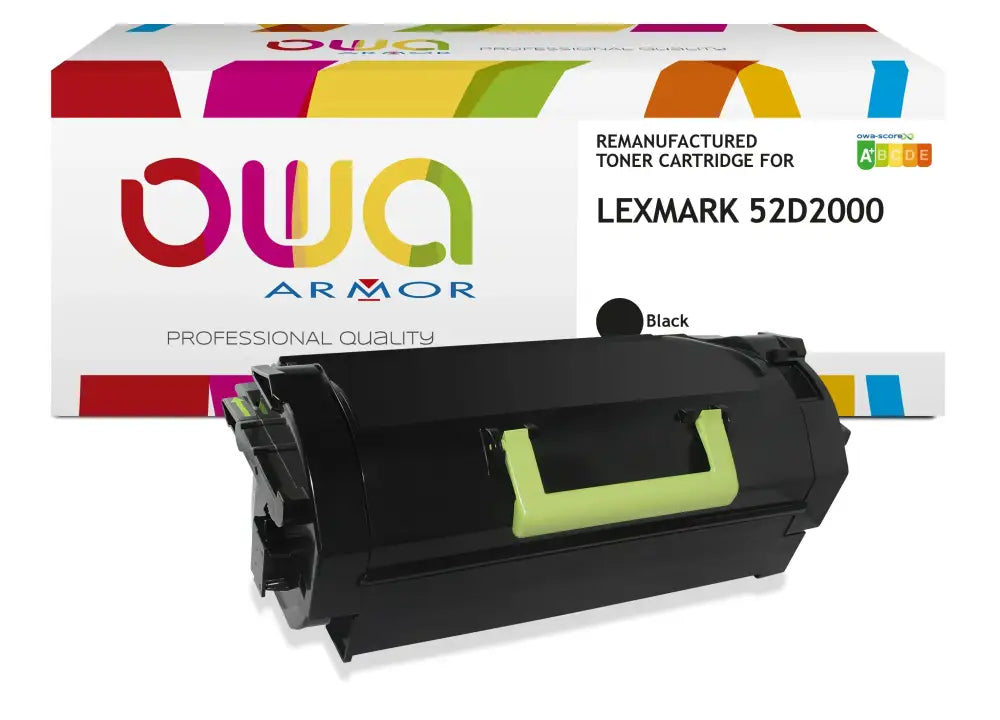 LEXMARK 52D2000 - Cartouche laser compatible - Noir - Toner remanufacturé OWA
