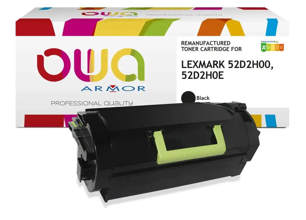 LEXMARK 52D2H00 52D2H0E - Cartouche laser compatible - haute capacité - Noir - Toner remanufacturé OWA