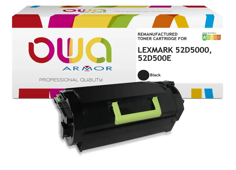 LEXMARK 52D5000 52D500E - Cartouche laser compatible - Noir - Toner remanufacturé OWA