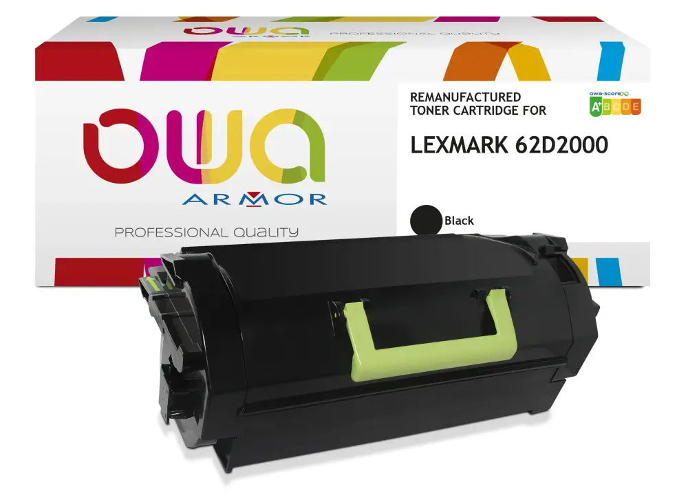 LEXMARK 62D2000 - Cartouche laser compatible - Noir - Toner remanufacturé OWA