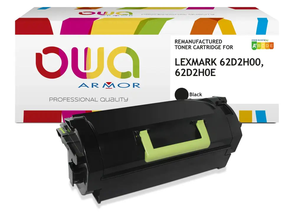LEXMARK 62D2H00 62D2H0E - Cartouche laser compatible - haute capacité - Noir - Toner remanufacturé OWA