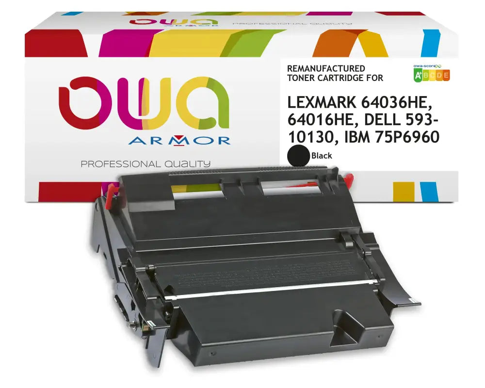 LEXMARK 64016HE 64036HE IBM 75P6960 DELL 593-10130, Toner Noir extra haute capacité remanufacturé - OWA
