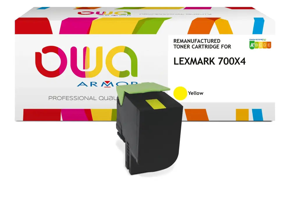 LEXMARK 70C0X40 - Cartouche laser compatible - haute capacité - Jaune - Toner remanufacturé OWA