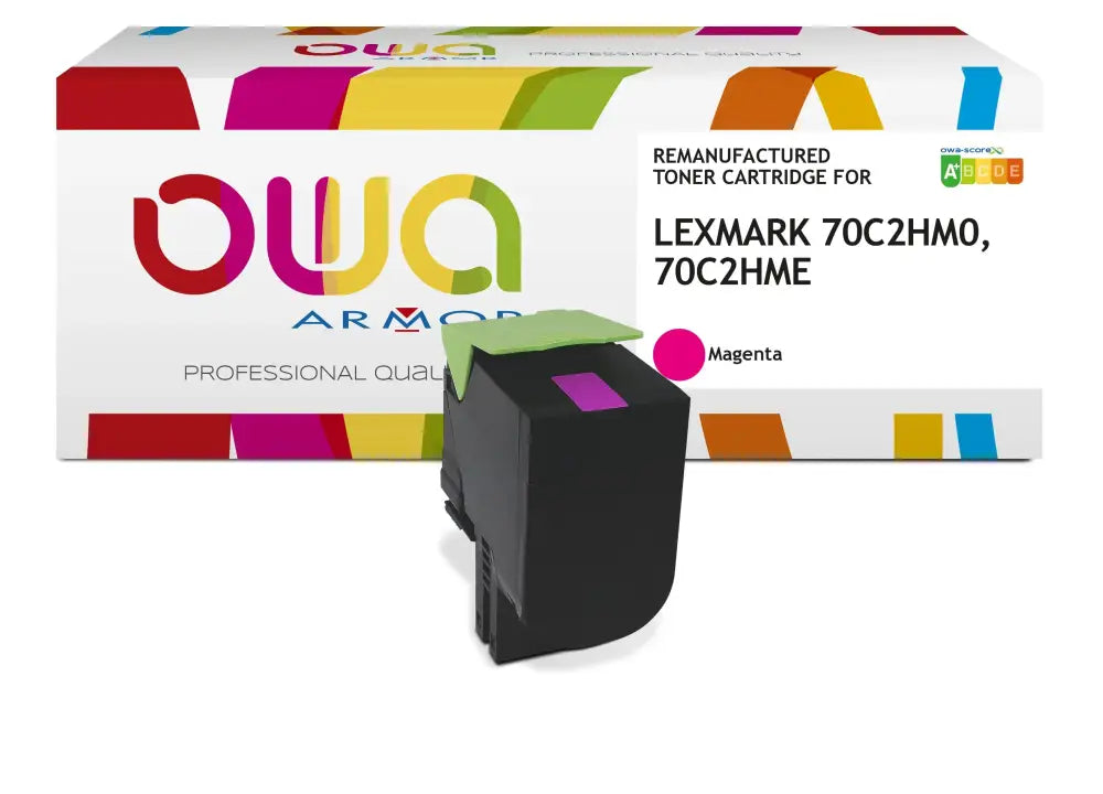 LEXMARK 70C2HME 70C2HM0 - Cartouche laser compatible - haute capacité - Magenta - Toner remanufacturé OWA