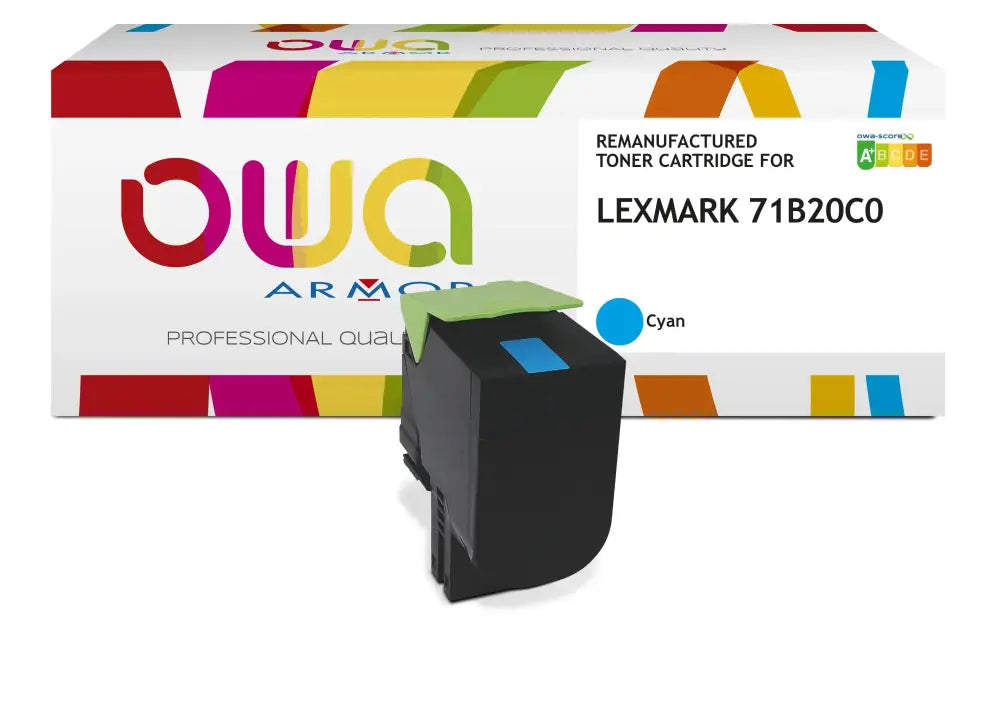 LEXMARK 71B20C0 - Cartouche laser compatible - Cyan - Toner remanufacturé OWA