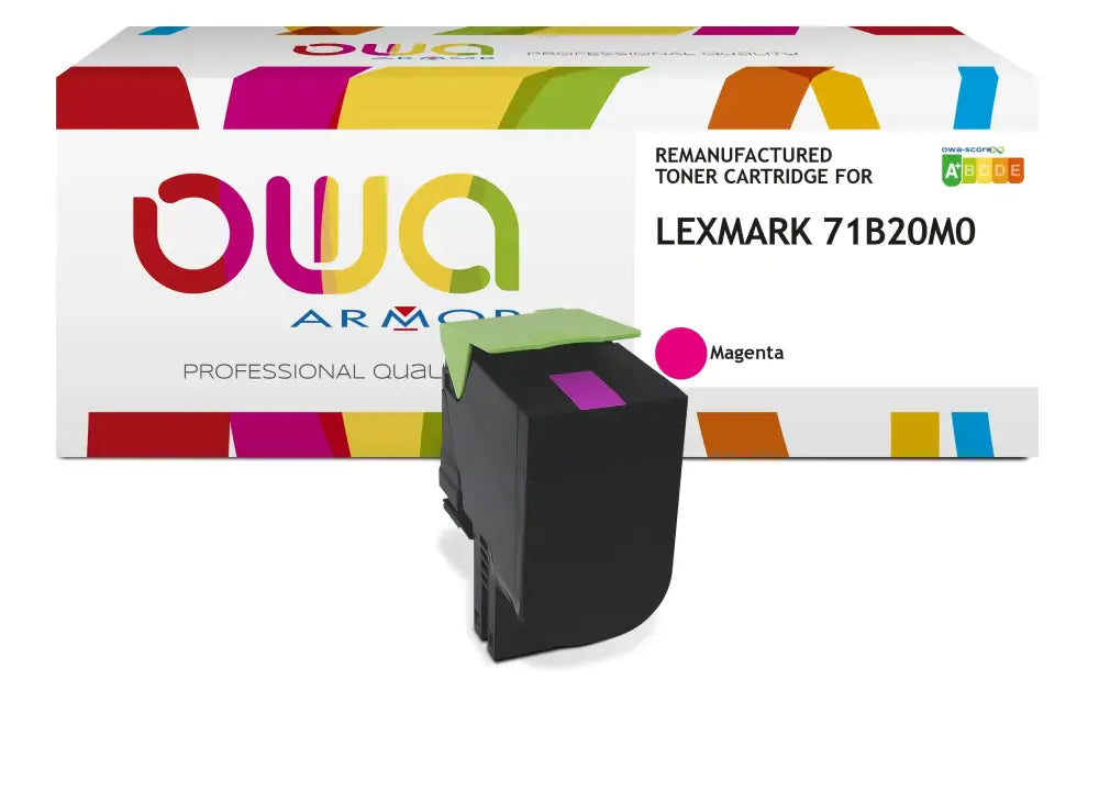 LEXMARK 71B20M0 - Cartouche laser compatible - Magenta - Toner remanufacturé OWA