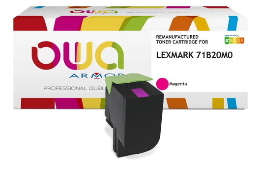 LEXMARK 71B20M0 - Cartouche laser compatible - Magenta - Toner remanufacturé OWA