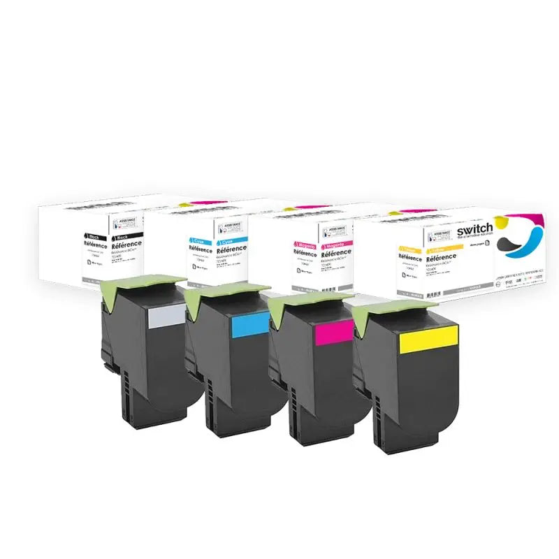 Lexmark 802 Toner Pack 4 Couleurs compatible équivalent à 80C2SK0 80C2SC0 80C2SM0 · Switch